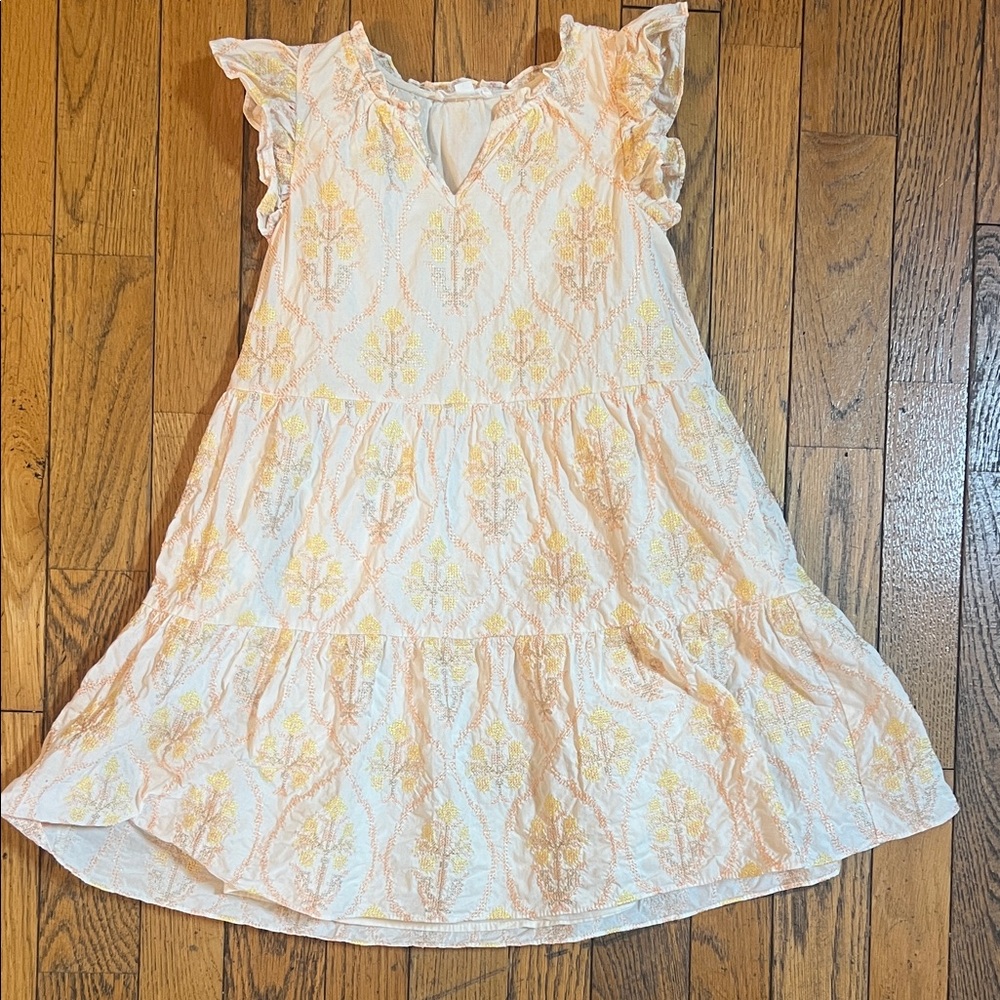 Adorable Cream and Yellow Kids Dress
